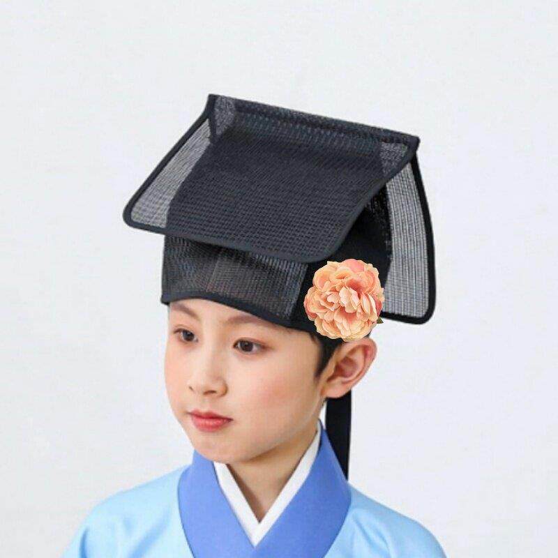 中国风儿童成人通用书生帽国学书童古装帽儒巾纯阳巾先生帽秀才帽