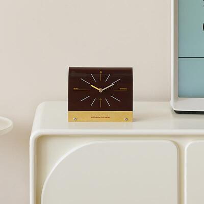 WOZOOM屋准入户玄关钟表摆放式时钟创意家居桌面电视柜装饰品摆件
