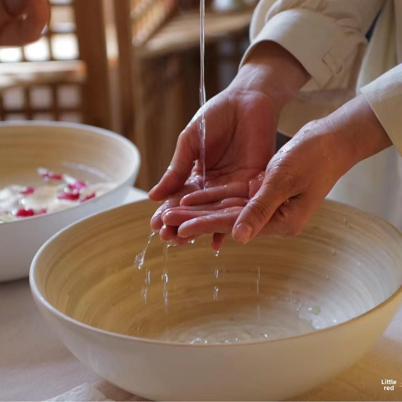 净化手礼品盆美容沙龙瑜伽健康中心东南亚泰式水疗洗手盆木制观景