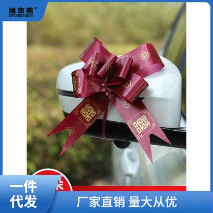 结婚蝴蝶结婚车装饰拉花婚礼用品大全车队车花汽车彩带车花手凌之