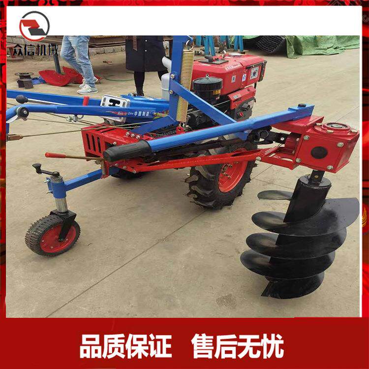 种树打坑挖坑机钻孔打洞冲孔省力机器二冲程钻架挖土工具手扶式