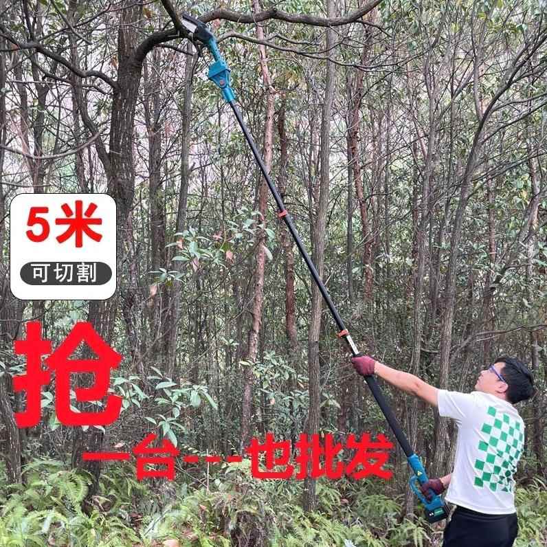 德国加AWJ进口电动高枝锯多功能长电动修杆枝锯剪电电锯充式锯树