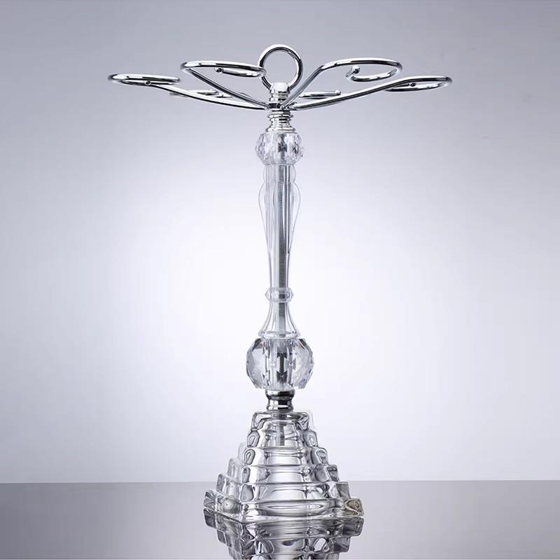 进口水晶酒杯架悬挂倒挂摆件桌面家用轻奢高档简约高脚杯置物架子