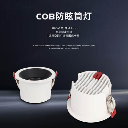 嵌入式led筒灯10W20W30W40W50WLED筒灯6寸8寸10寸酒店商场cob筒灯