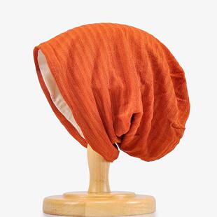 戴着睡的帽子女款防风老年人晚上带头套月子保暖不压头发防乱发