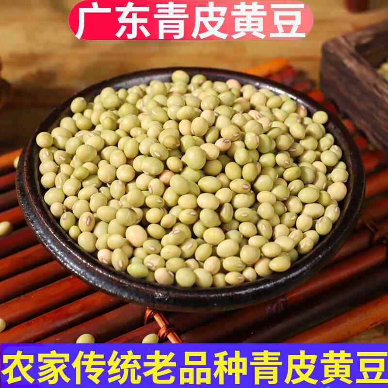 3斤广东农家自种本地青皮黄豆打豆浆专用有机青豆子非转基因大粒