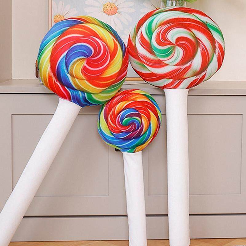 仿真彩虹棒棒糖毛绒玩具公仔糖果抱枕玩偶布娃娃儿童节礼物送女生