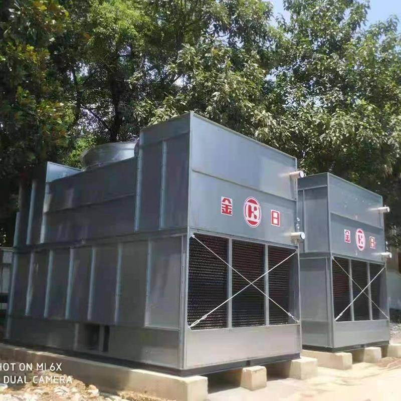 金日KDC闭式复合流冷却水塔不锈钢盘管热镀锌外壳安装水箱水泵