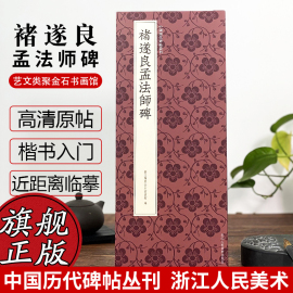 褚遂良孟法师碑 褚遂良楷书代表作高清原碑帖+近距离临摹可平摊毛笔书法字帖楷书初学者临摹教材范本基础教程 中国历代碑帖丛刊