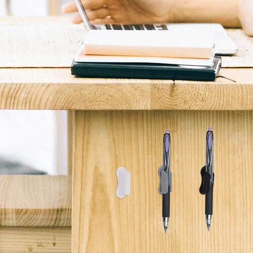 3 PCS Self-adhesive Pen Holder Pencil for Student Desk Clip
