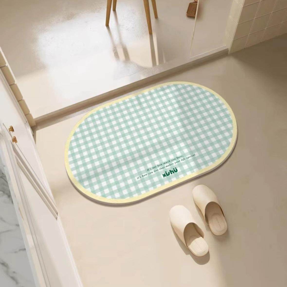 硅藻泥吸水浴室地垫小清新卫生间脚垫卫浴防滑垫子可剪裁,个性定制/设计服务/DIY,地毯/地垫定制,淘宝优惠券,粉丝福利购,淘宝优惠卷