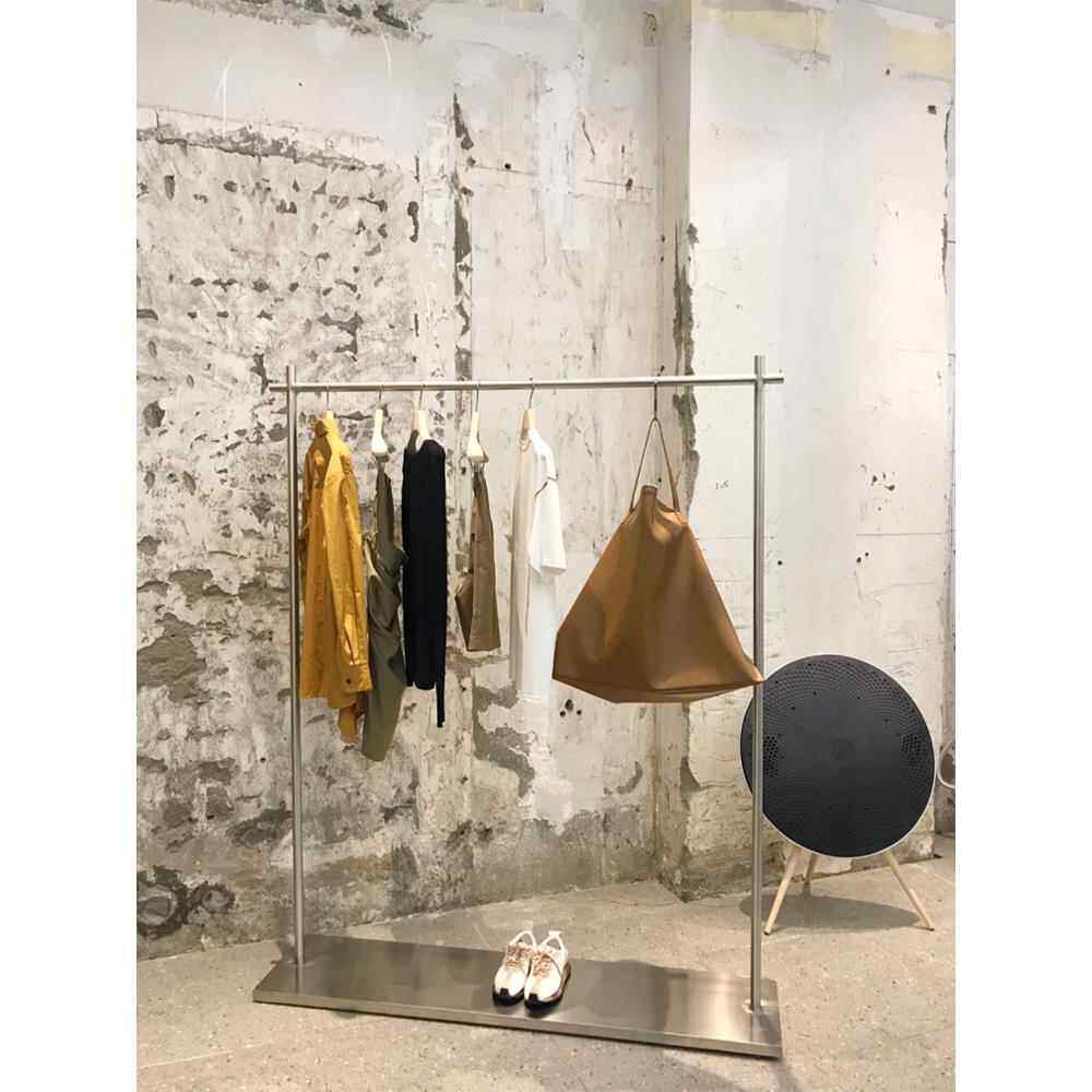 服装商店展示架展示架落地式女装货架侧衣架不锈钢高端岛式衣架