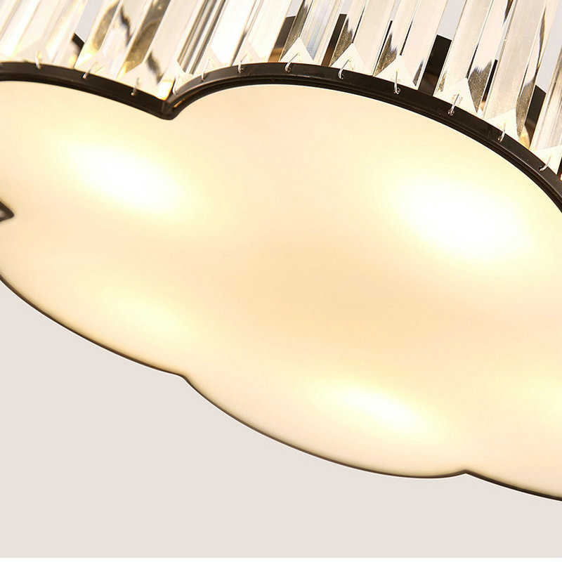 新款美式水晶吸顶灯卧室客厅家用水晶灯温馨浪漫餐厅吸顶灯led