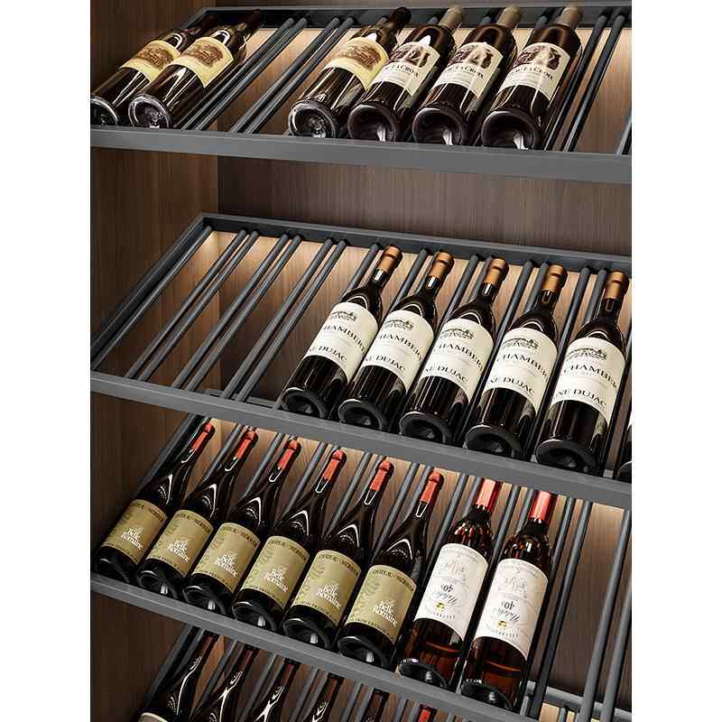 定制轻奢红酒架斜放悬挂酒柜收纳葡萄酒瓶架子金属展示置物架摆件