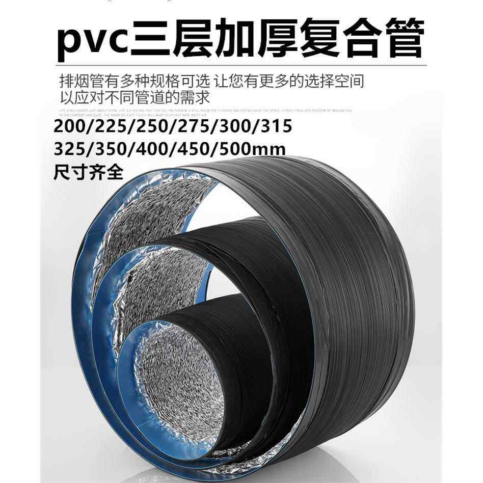 大口径20/25/30/35/22/27cm抽油烟机排烟管铝箔排气管伸缩管道配