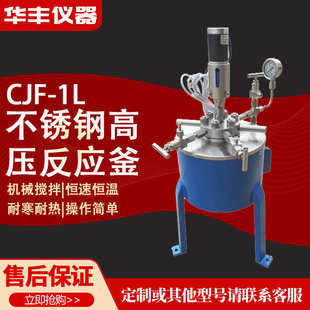 1L不锈钢高压反应釜实验室加热搅拌高压反应釜现货 华丰仪器CJF