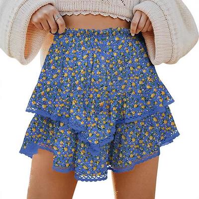 2026 Boho Lace Women Pleated Layered Skirt Golf Tennis Cake