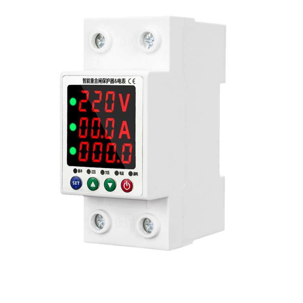 外贸压断路器合闸过欠重电表家用过220v漏电流智能保护器