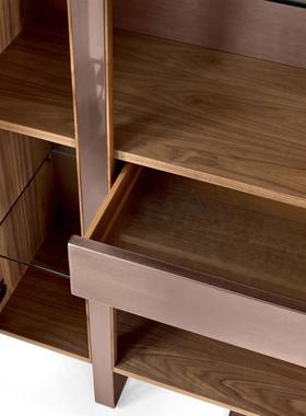 大利Le意onardo胡储桃酒柜意木式轻奢实木餐边柜设87651计师物柜