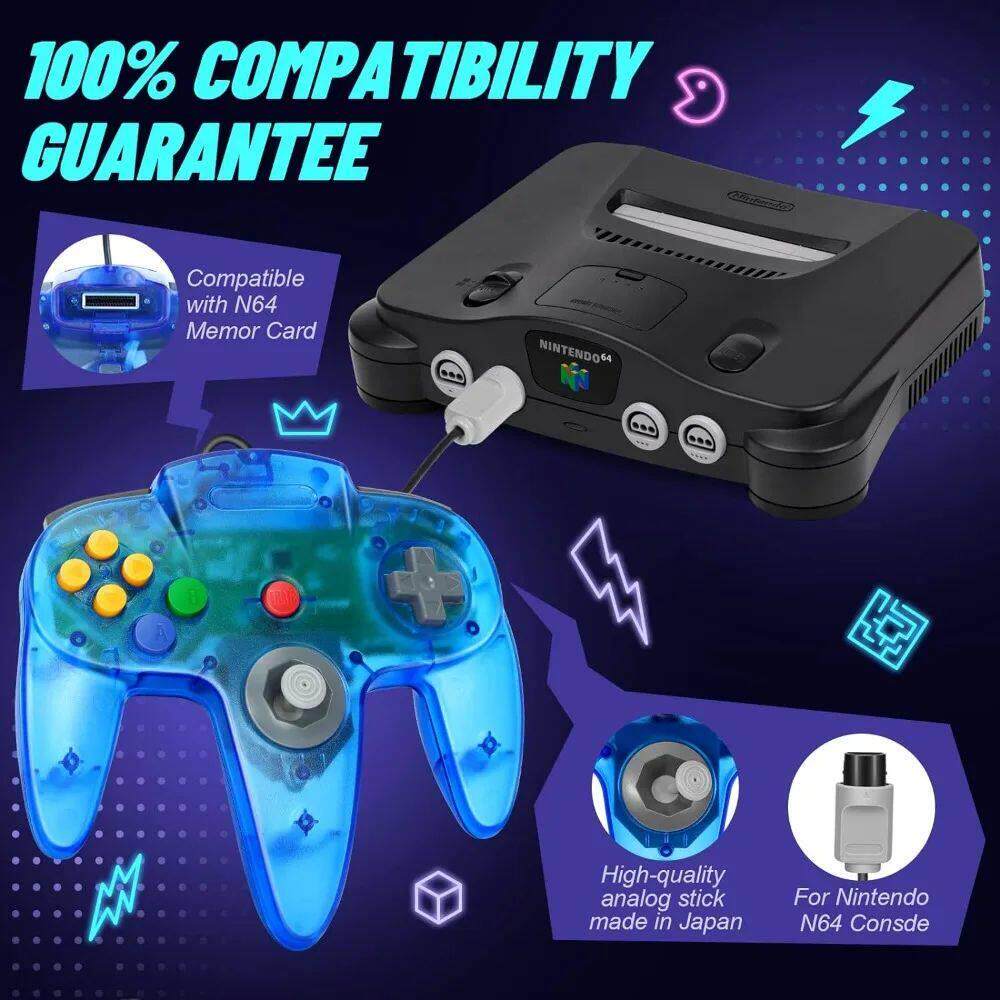 N64 Controller Classic 64-bit Wired Remote Gamepad Control G