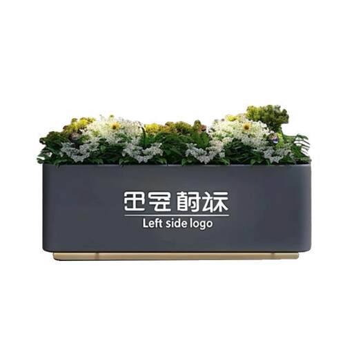 户外不锈钢发光花箱组合广场售楼部种植箱商业街餐厅围栏铁艺花坛