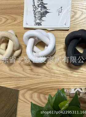 3-Link Wood Chain Link Decor 木质装饰三环链3环工艺品艺术摆件
