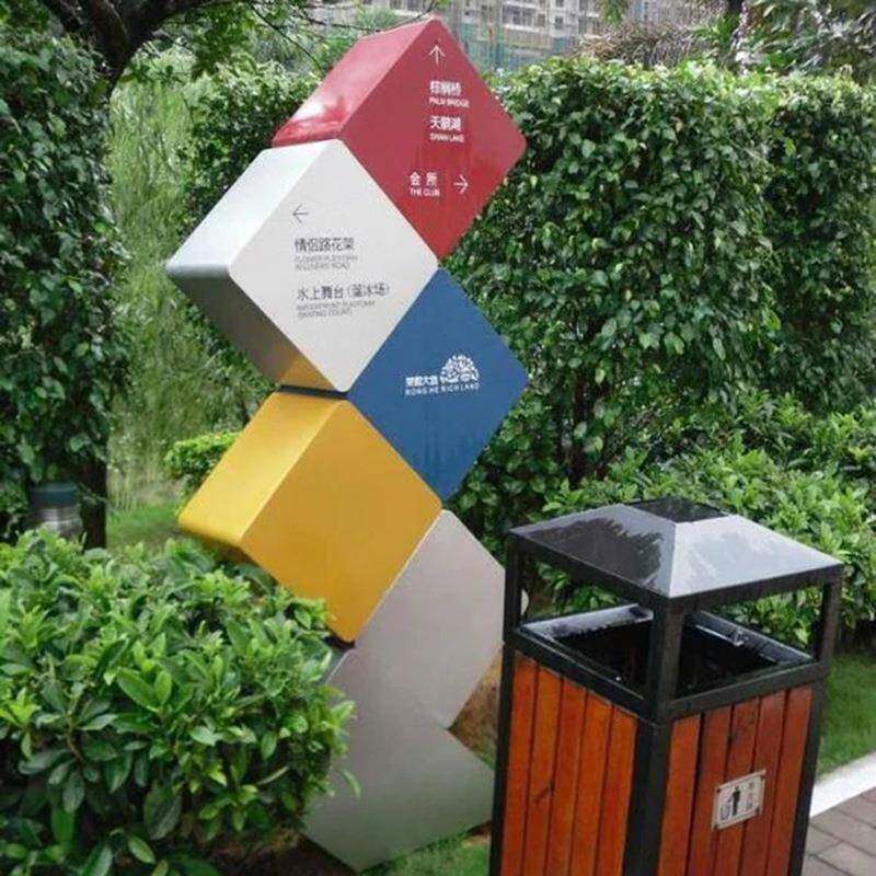 不锈钢镀锌板标识景区介绍牌标识设计生产公园导向牌景区标识