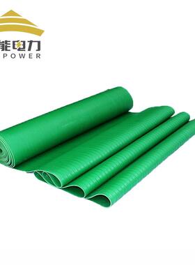 环保绿色绝缘橡胶垫 条纹防滑 3mm-10mm配电房室专用绝缘胶垫