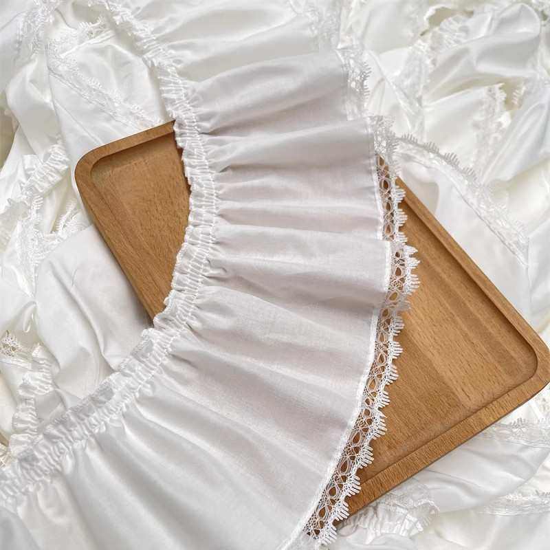 12厘米白色棉布蕾丝边褶皱洛丽塔荷叶边假领裙摆袖口家居花边辅料,居家布艺,花边,淘宝优惠券,粉丝福利购,淘宝优惠卷