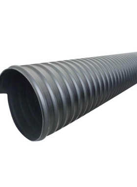 黑色缠绕聚乙烯波纹管排污增强hdpe螺旋/dn300双壁排水400管钢带