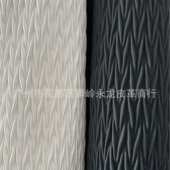 材面料 箱包鞋 哑光pu人字纹绣花皮革 车线绗绣间棉弹力绣人造革