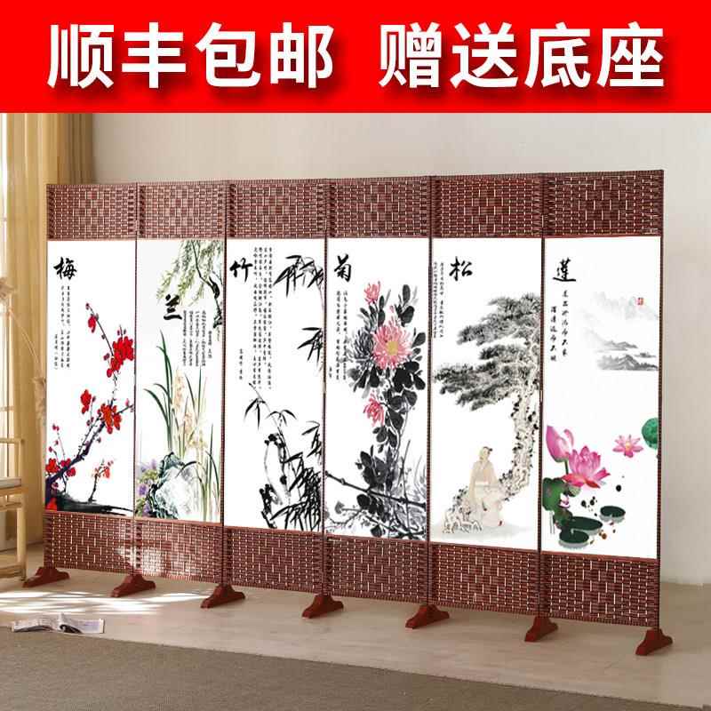 简易屏风折叠移动隔断墙卧室遮挡家用客厅现代简约办公室平风帘
