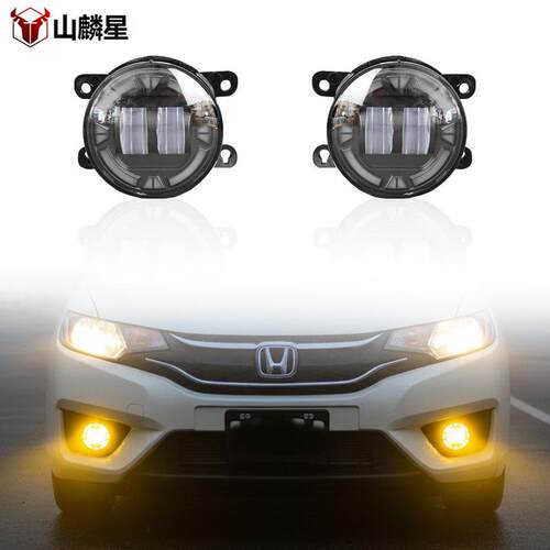 适用于本田思域飞度凌派雅阁奥德赛等专用LED天使眼高亮透镜雾灯