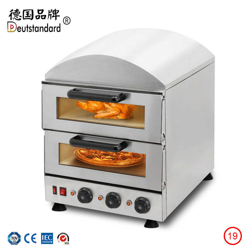 商用电热烤箱双层烘焙电烤箱 双层开盖大容量双温控披萨pizza烤箱