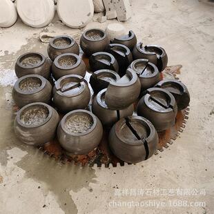 厂家定制青石仿古柱墩空心包皮柱顶石石雕浮雕柱基石做旧柱础石
