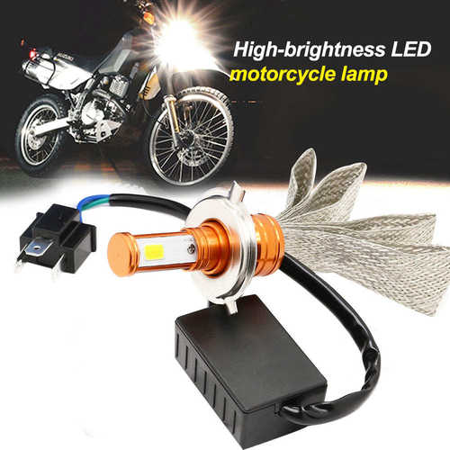 摩托车LED大灯 H4卡盘8V-80V两面通用 摩托车新款LED强光前照大灯