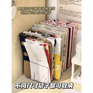 喜欢收集袋子的进！奶茶袋收纳神器纸袋收纳盒牛皮纸袋购物袋收集