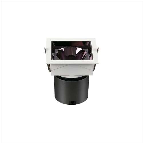 双头led方形射灯 深防眩COB方形洗墙灯成品 外壳套件开孔80mm白光