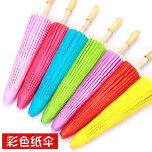 空白纸伞儿童手工diy涂鸦绘画 画伞幼儿园油纸伞创意伞表演道具