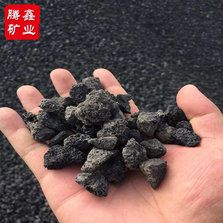 厂家批发水族鱼缸用火山石园艺铺面用火山石颗粒玄武岩火山岩碎石