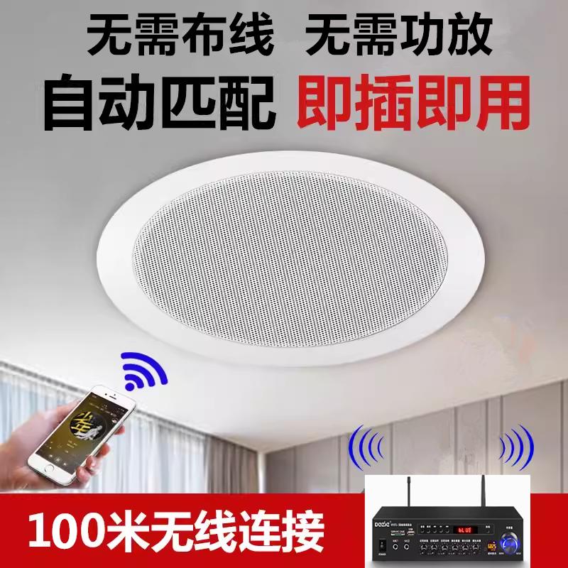 德国柏林之声音效无线蓝牙吸顶音响挂壁天花吊顶套装室内广播音9