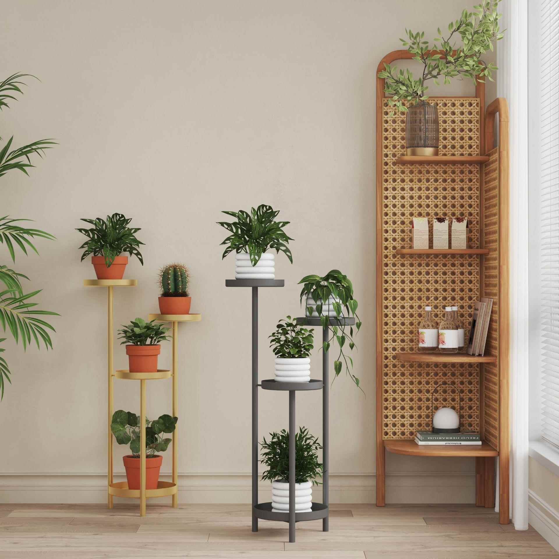 落地式家阳台置物架室内客厅用架多层花多肉装饰DXN花架铁艺花盆