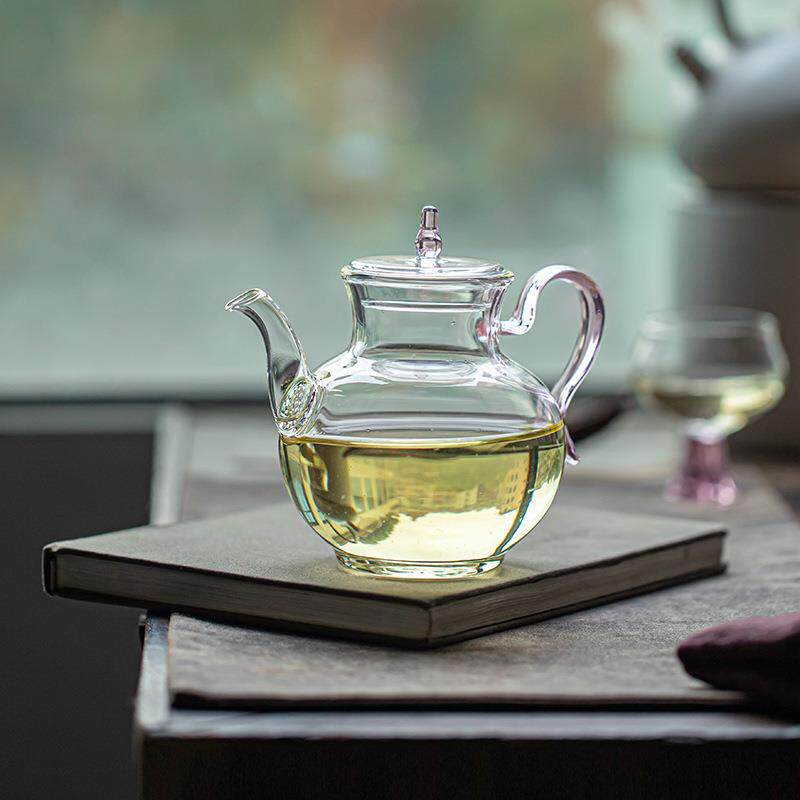 玻璃茶壶仿宋执壶绿茶壶单壶大容量耐高温白茶龙井花茶果茶泡茶器
