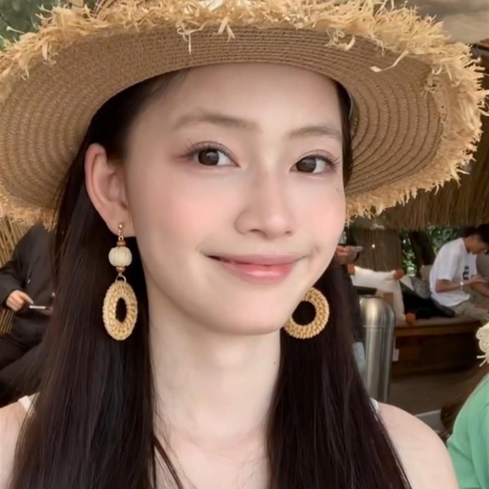 夏天海边沙滩度假波西米亚耳针耳坠女民族风覆古草编耳饰