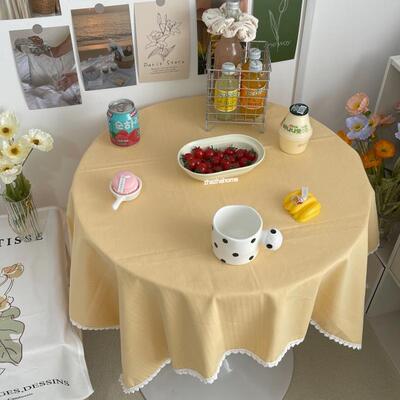 扎扎home 夏日小清新纯色桌布野餐布书桌盖布茶几布ins拍摄背景布