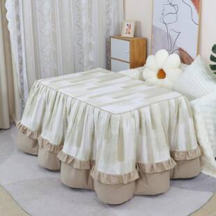 纯棉可脱胆清洗加厚长方形烤火架被罩电暖桌被罩茶几电暖炉被罩