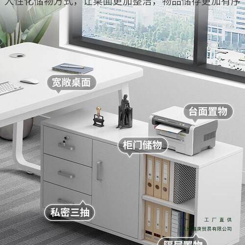 办公桌板桌办pxx6M5MS公室桌简约现老员工位合职员桌椅代组抽屉柜