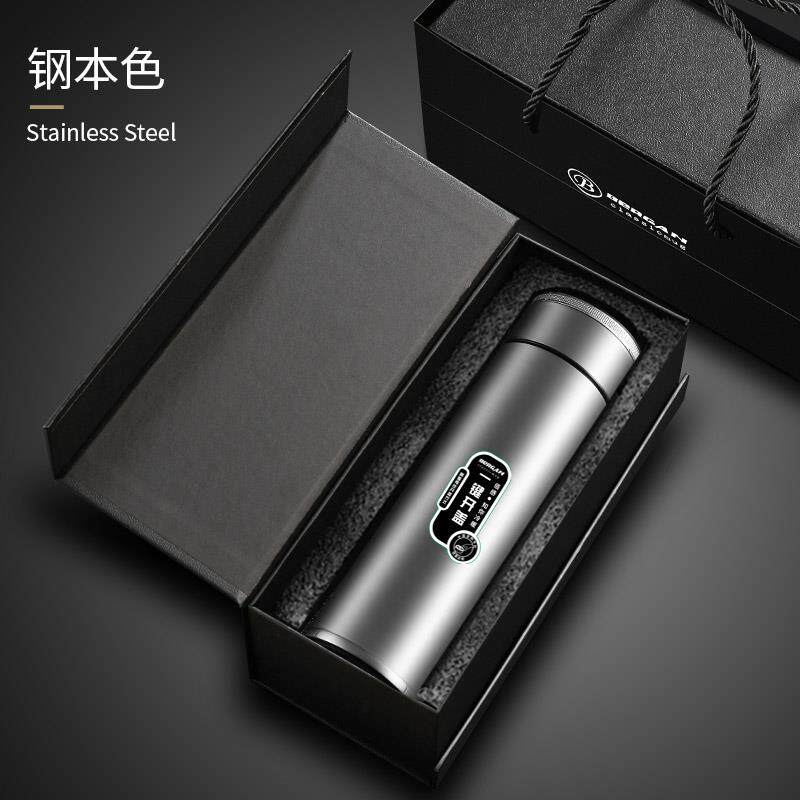 正品Bernga高档保3温杯男士一键开盖车载6不锈钢茶水1分离水杯子