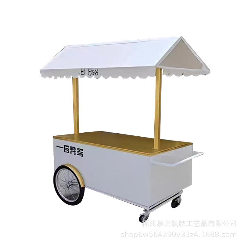 欧式铁艺摊位车可移动夜市户外促销餐车集市花车摆摊网红小推车