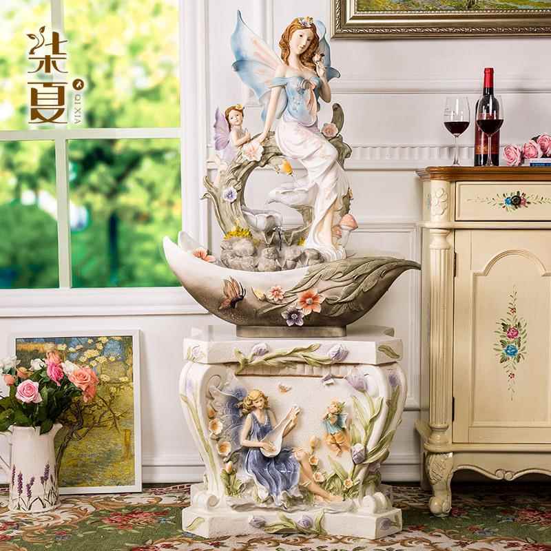 欧式艺天流水摆件使喷泉103192风水家家庭装饰品树脂工品厂现货